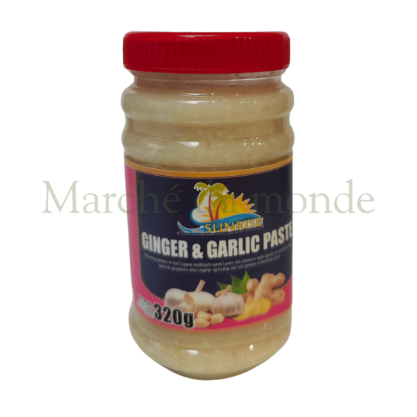 Pâte de gingembre et ail Singer 320g dans un pot pratique, prête à l'emploi pour vos recettes.